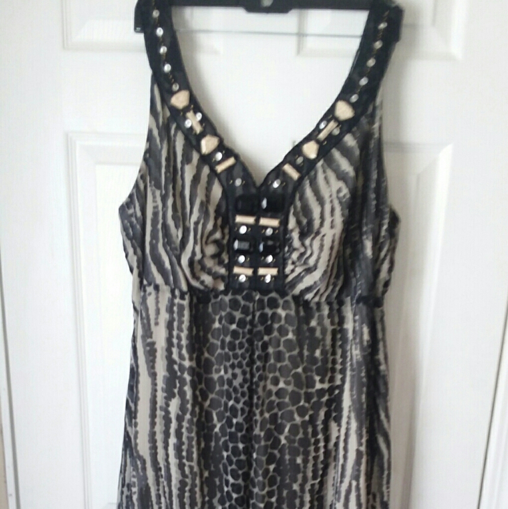 Long cheetah print, summer maxi dress